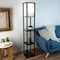 Hastings Home Hastings Home Floor Lamp Etagere Style with LED Light Bulb and 3 Tiers Storage Shelves (Black) 142906RCX - alternate 2
